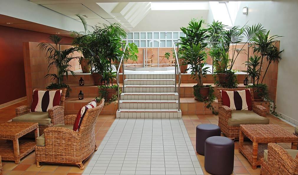 Polaris-rentoutumisosasto porealtaan kera, Borlängen Quality Hotel Galaxenissa